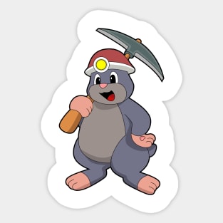 Mole with Pickaxe Sticker